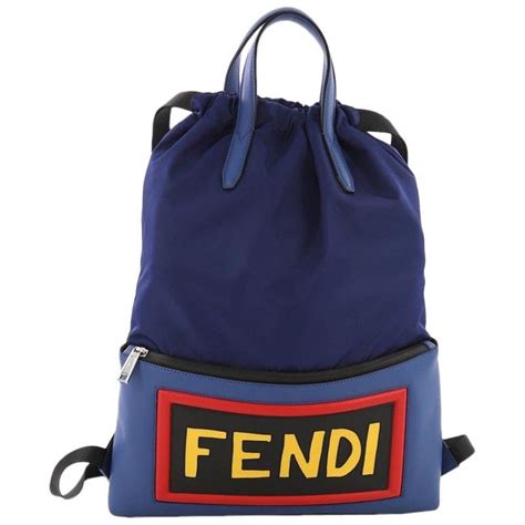 fendi monster backpack used|Fendi drawstring backpack.